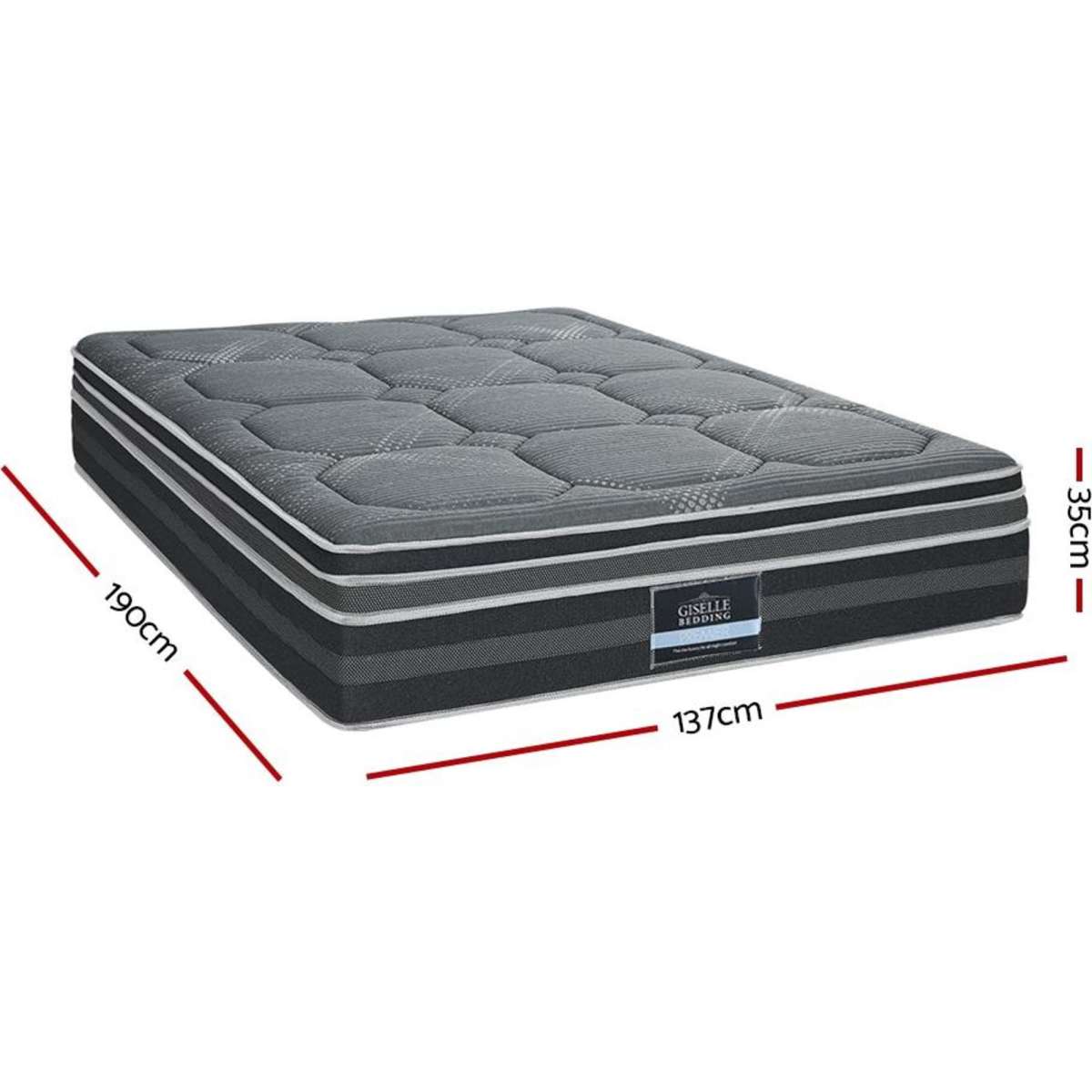 Giselle Bedding Mattress Foam Enclosed Euro Top Mattresses Double Woolworths