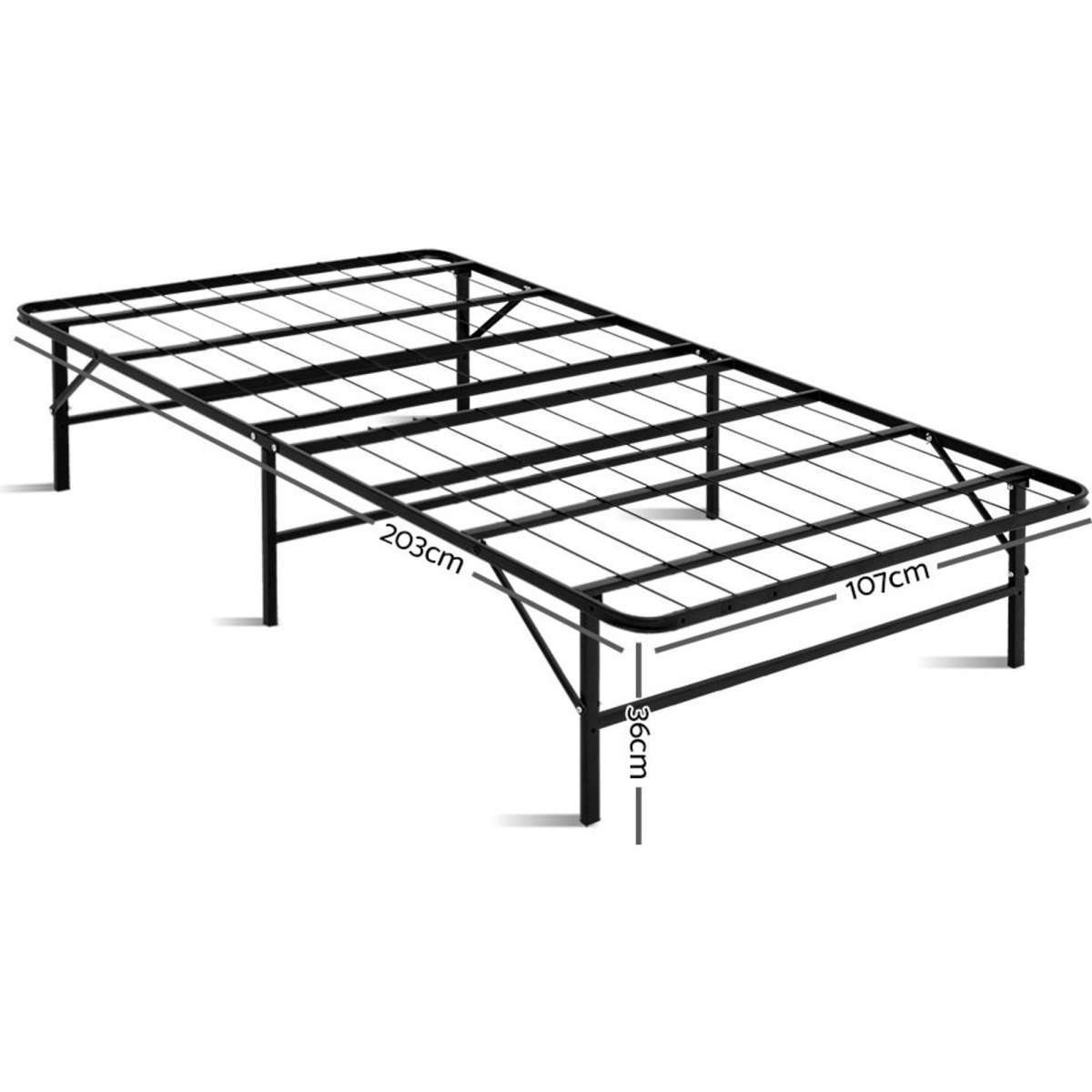 Artiss Folding Bed Frame Metal Base King Single Woolworths
