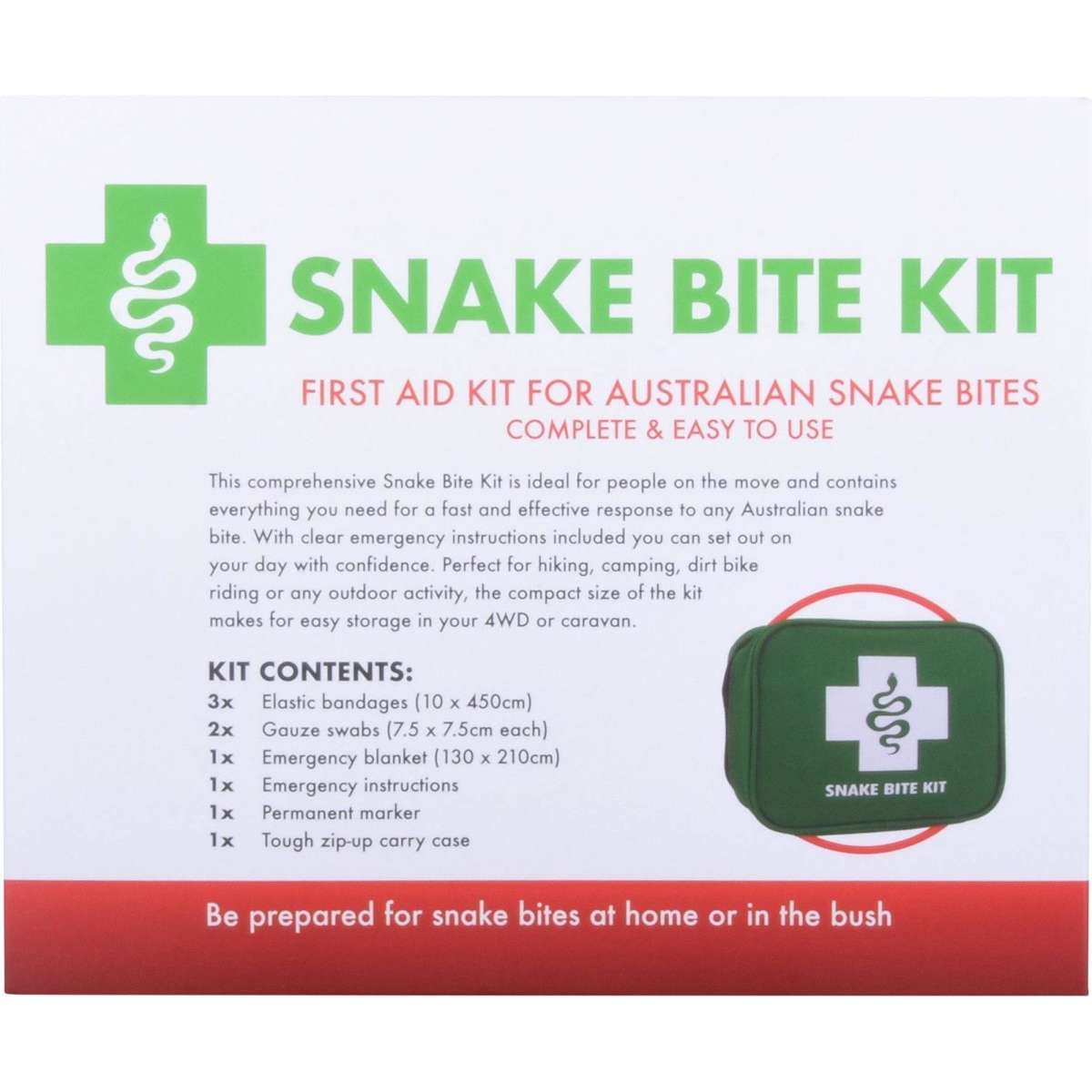 Living Today Snake Bite Emergency First Aid Kit 9 Piece Woolworths