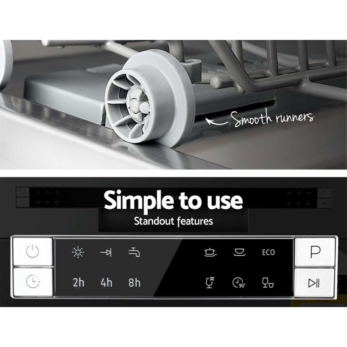 Devanti 8 Place Settings Benchtop Dishwasher Sliver Woolworths