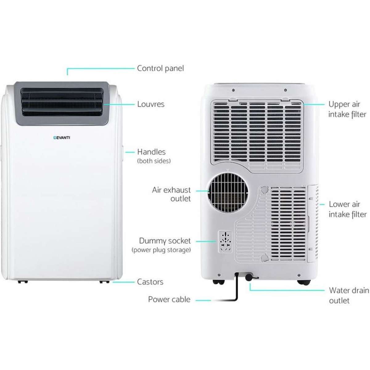 Devanti Portable Air Conditioner WiFi 12000BTU Woolworths