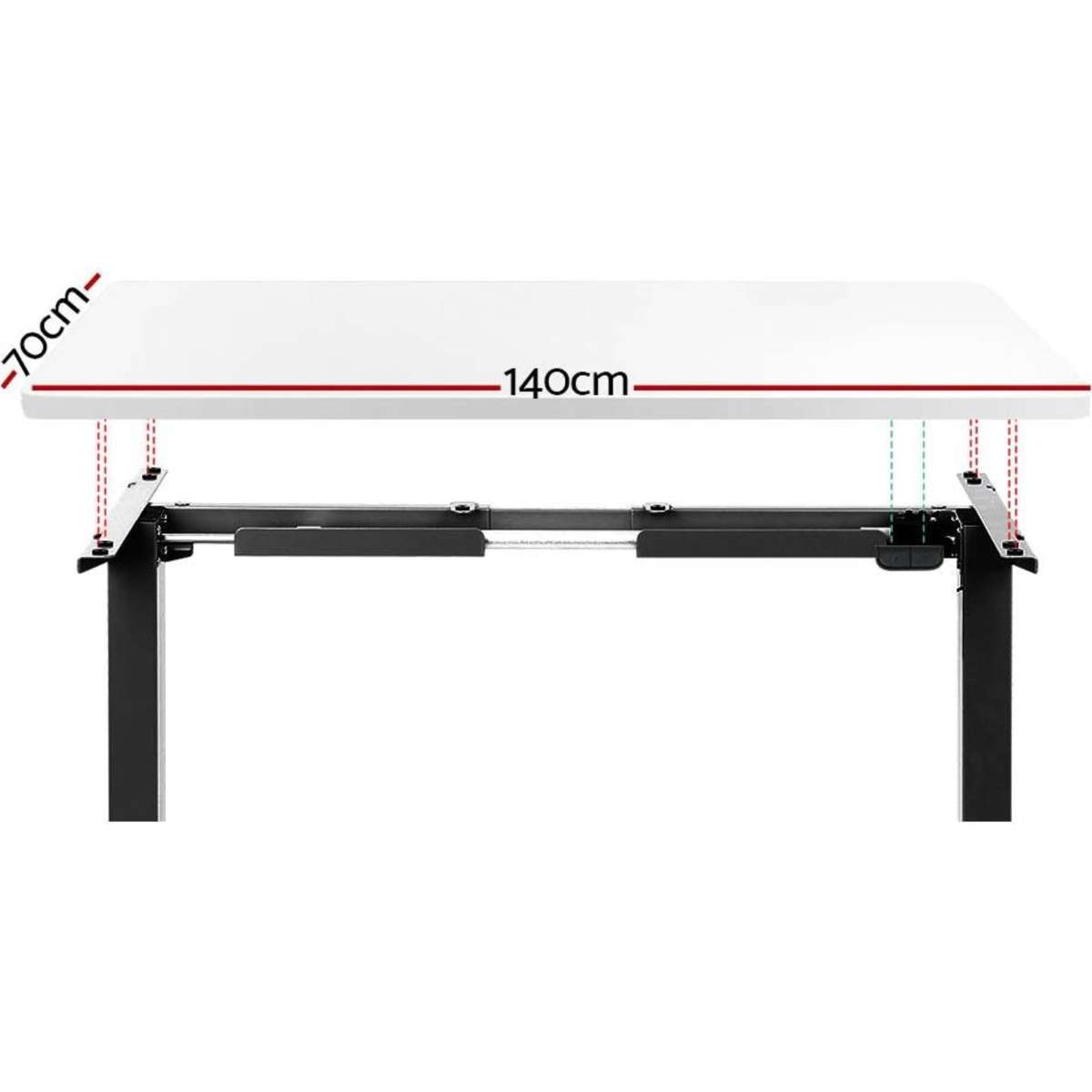 Artiss Electric Standing Desk Black & White 140cm Woolworths