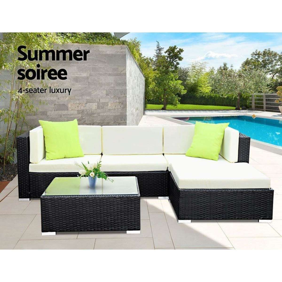 Gardeon 7 Piece Outdoor Lounge Setting Wicker Sofa Set Furniture Rattan