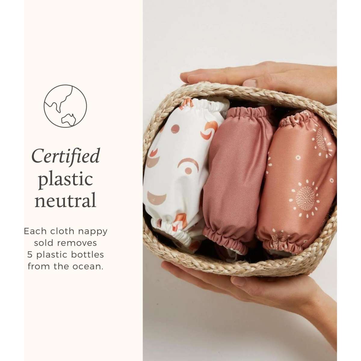 EcoNaps Reusable Eco Cloth Nappy *Plastic Neutral* Earth Dreaming