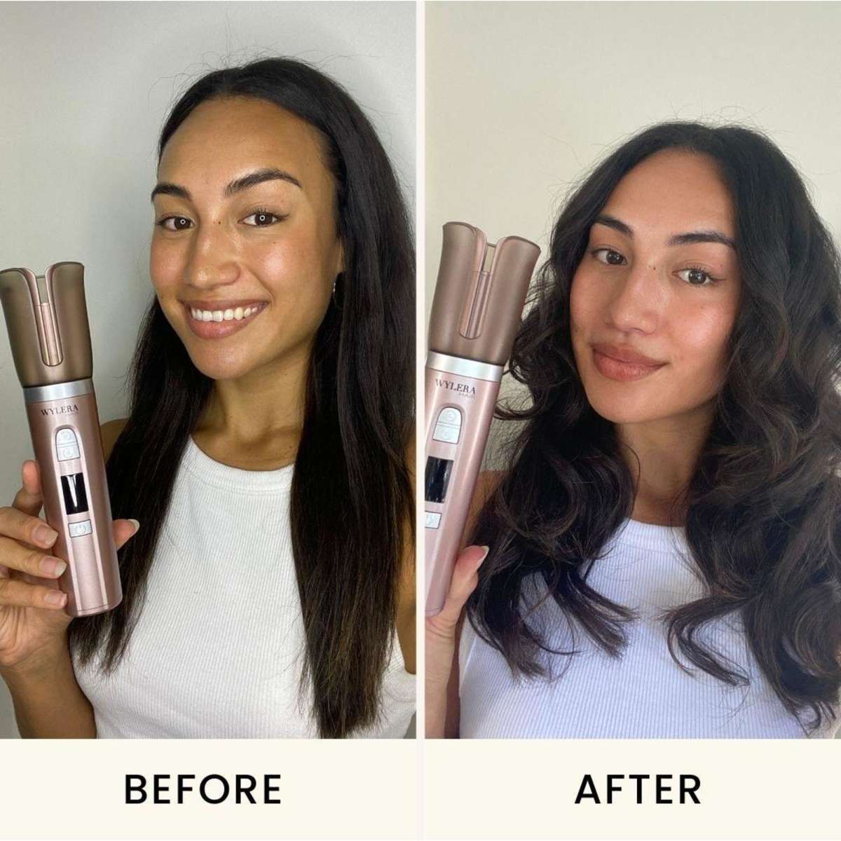 Wylera Hair Cordless Automatic Curler Dreamwave Ultra Rose Gold