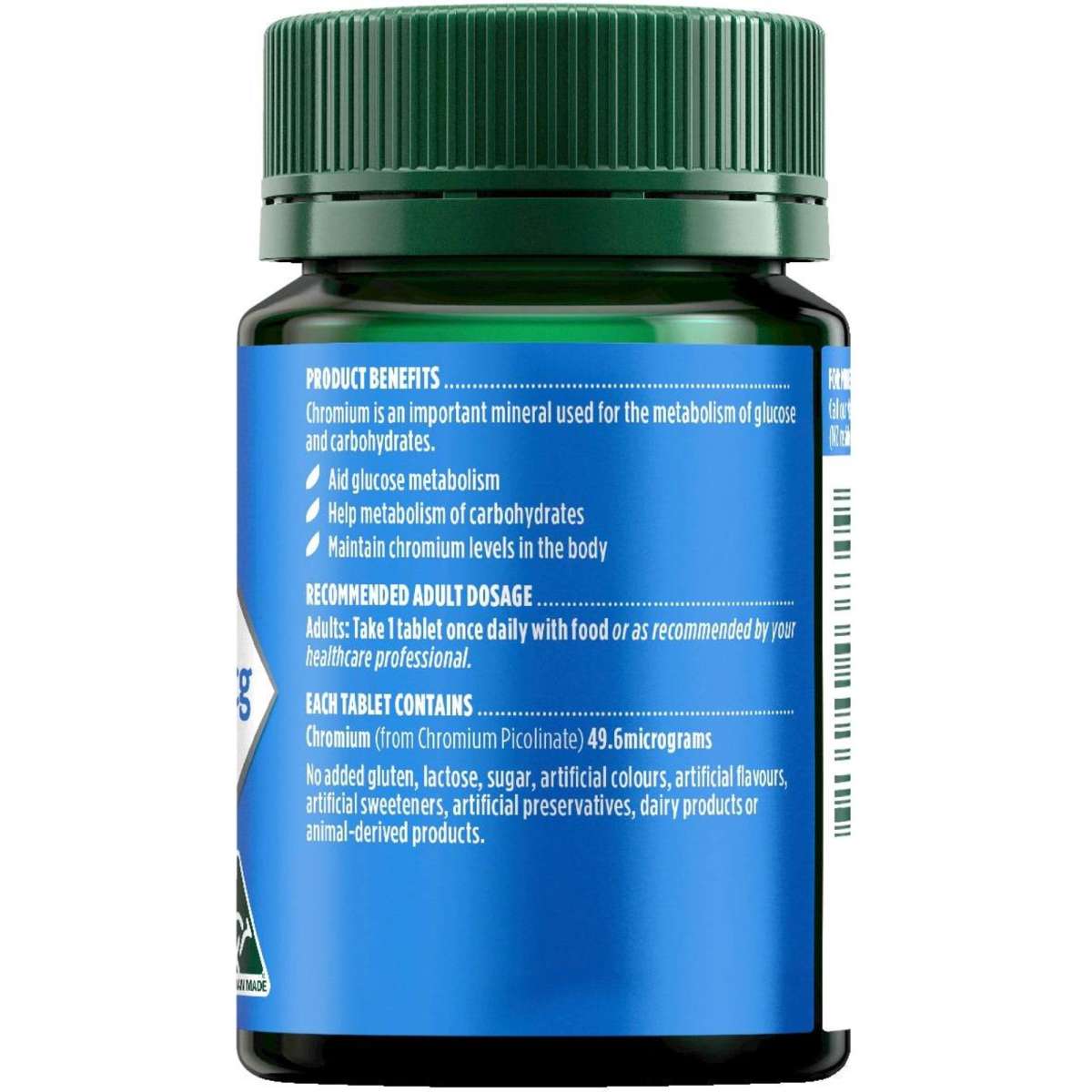 Nature's Own Chromium Picolinate 400mcg 200Tablets Woolworths