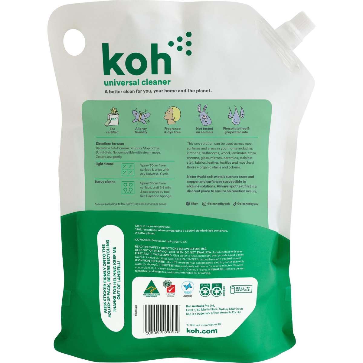 Koh Surface & Spray Mop Starter Kit Multipurpose Solution