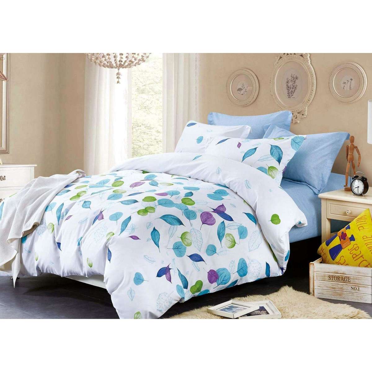 Fabric Fantastic Leaves King Size Duvet Doona Quilt Cover Set Woolworths