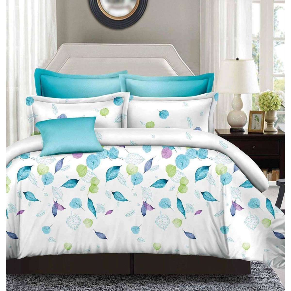 Fabric Fantastic Leaves King Size Duvet Doona Quilt Cover Set Woolworths