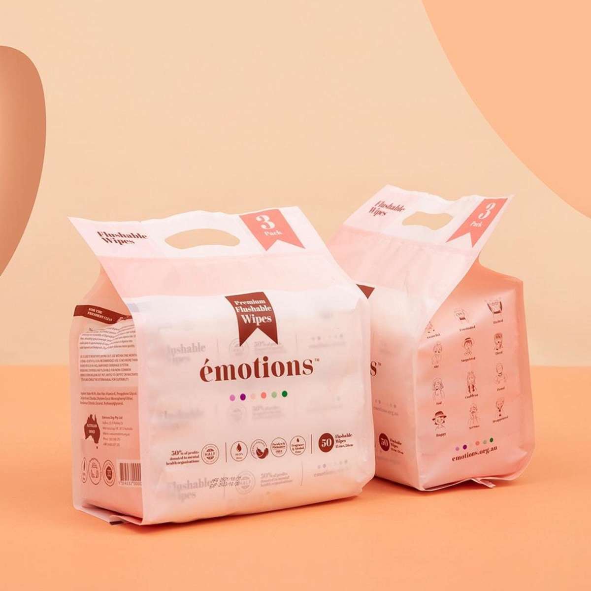 Emotions Flushable Toilet Wet Wipes 15x20cm 9PK 50pc Woolworths