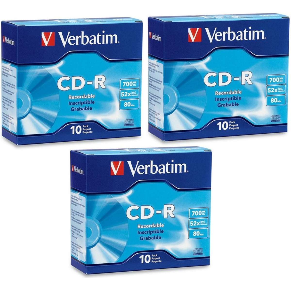 Verbatim CDR 52x Speed Blank Discs w/ Slim Case 30pc 700MB Woolworths