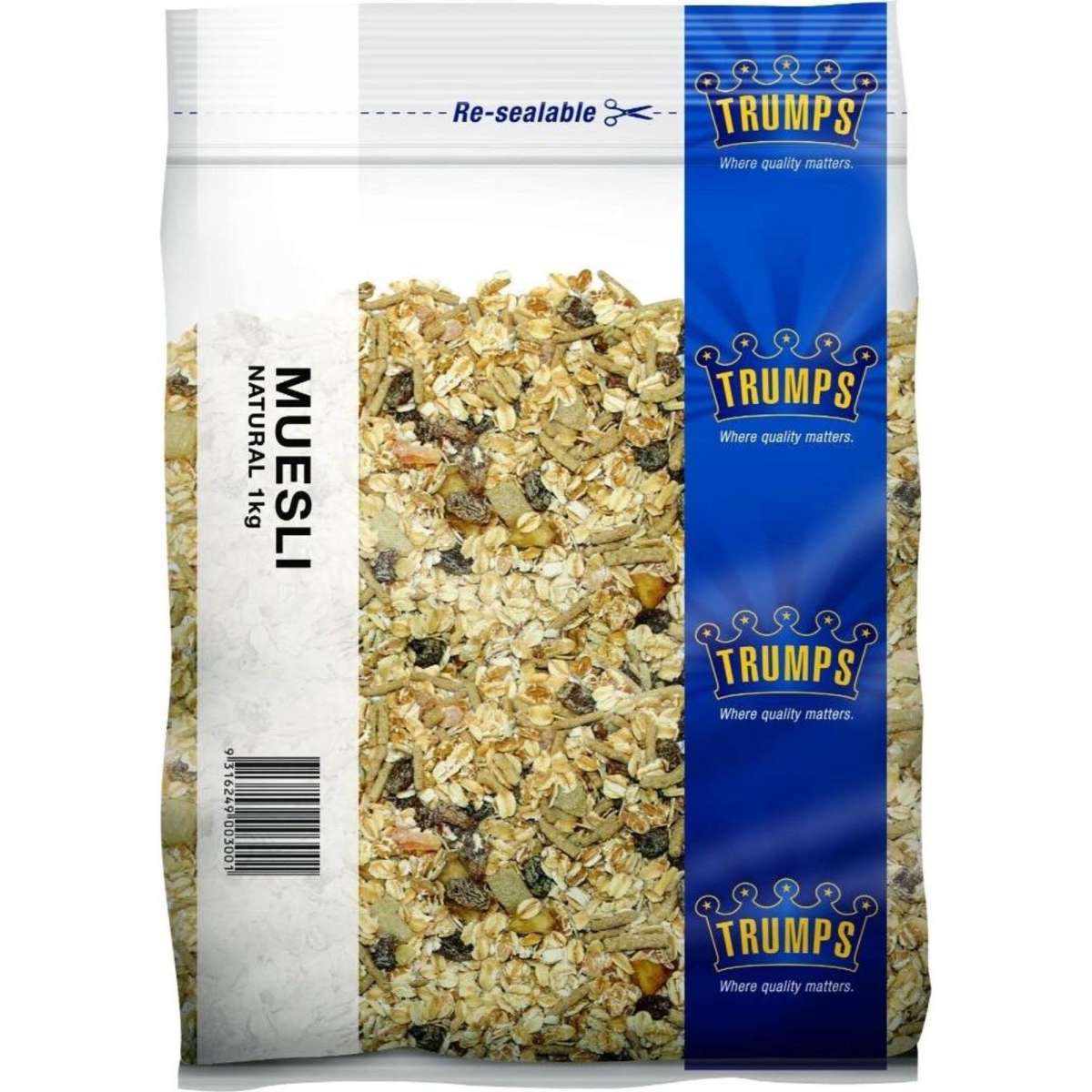 Trumps Muesli Natural 1Kg Woolworths