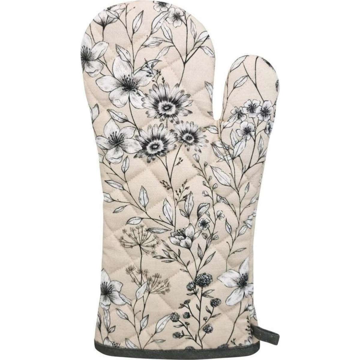 J. Elliot Blossom Cotton Oven Mitt Gloves Cream 19x35cm Woolworths