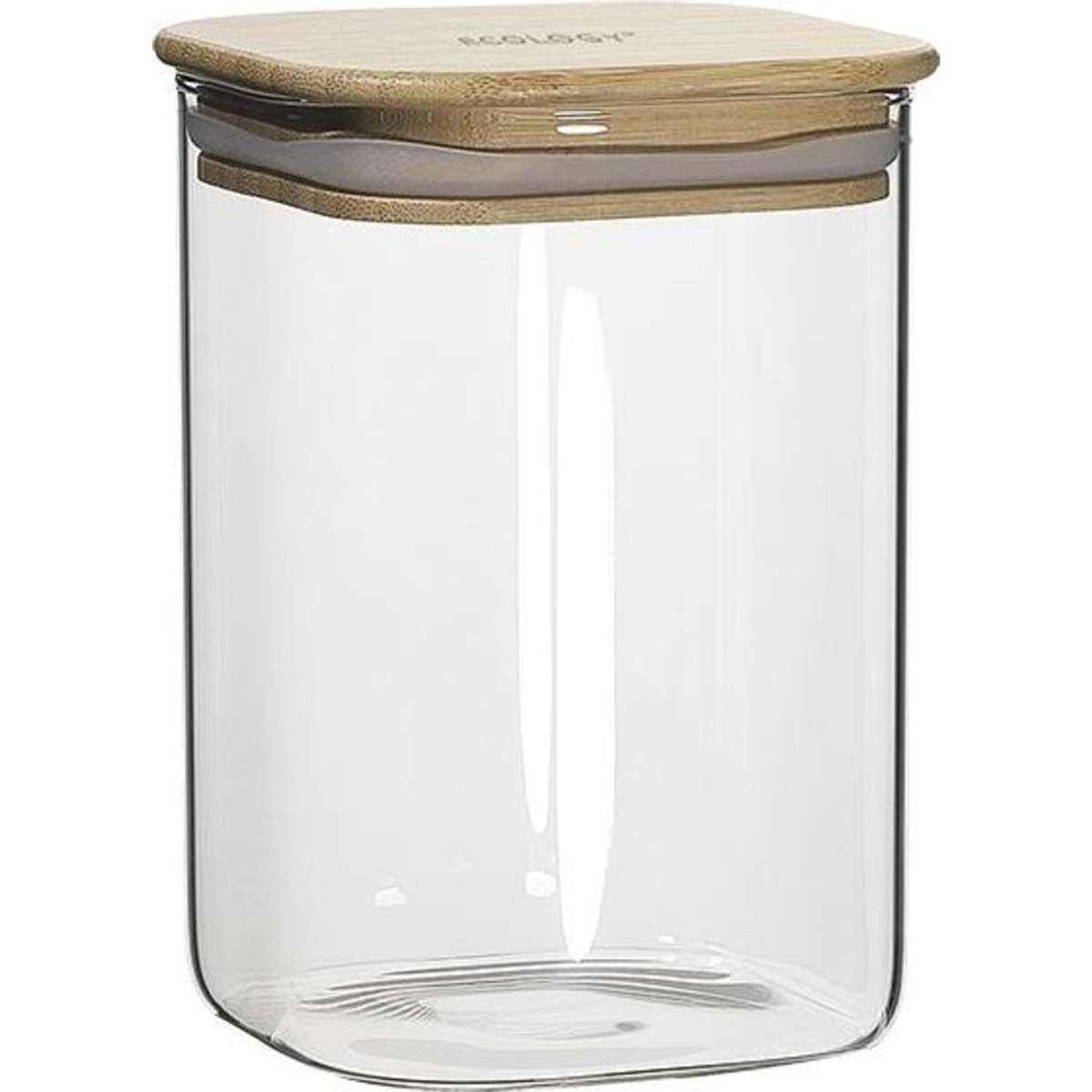 Ecology Pantry Square Glass Canisters w/ Bamboo Lid 4pc | Woolworths