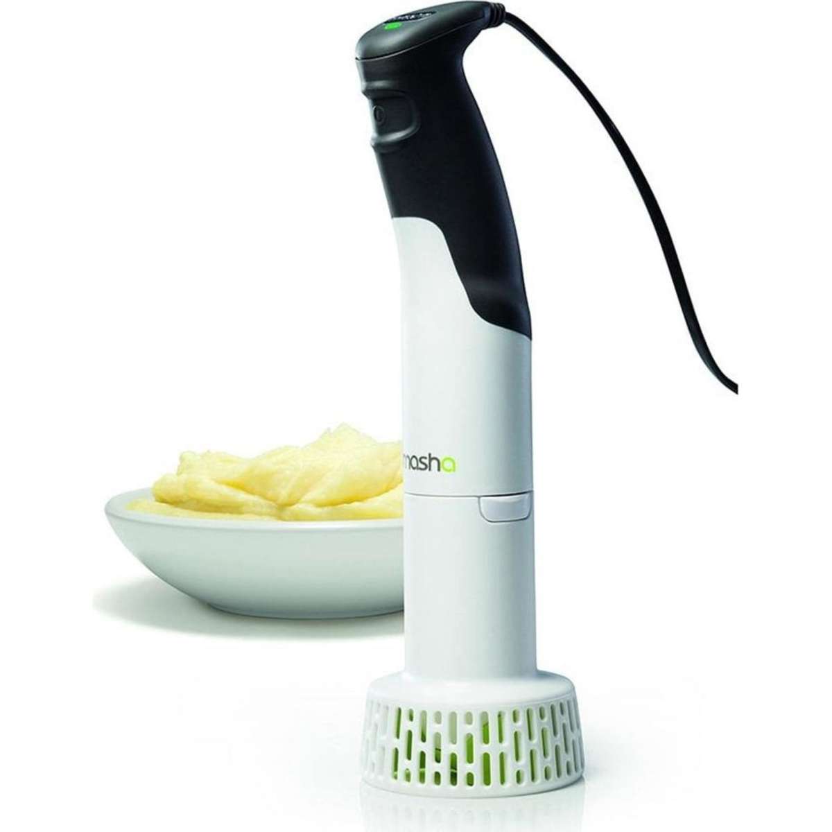 Masha Combo Electric Potato Masher Handheld w/ Veggie Spiraliser