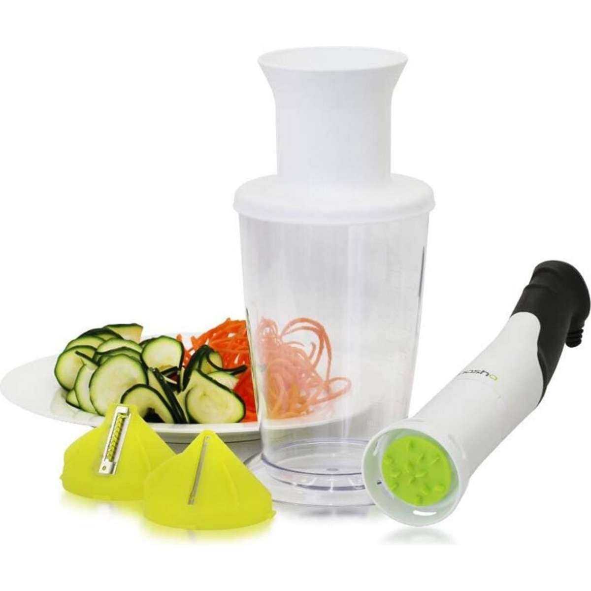 Masha Combo Electric Potato Masher Handheld w/ Veggie Spiraliser