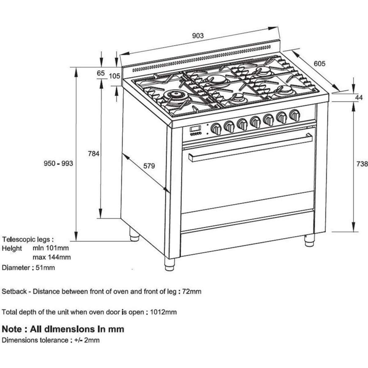 Kleenmaid Dual Fuel Freestanding Oven 90cm Woolworths