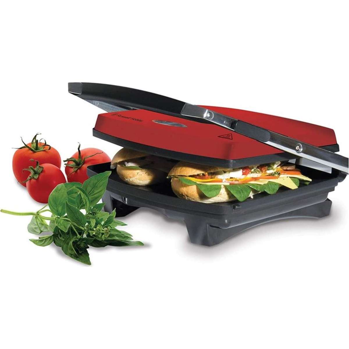Russell Hobbs Sandwich Press Red RHSP801RED 4 Slice Woolworths