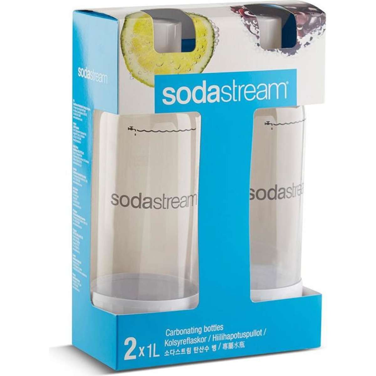 Sodastream Carbonating Bottles White 1L 2pc Woolworths