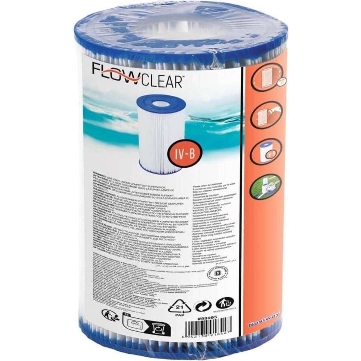 Bestway 6X Filter Cartridge IV for Pool Filter Pumps Woolworths
