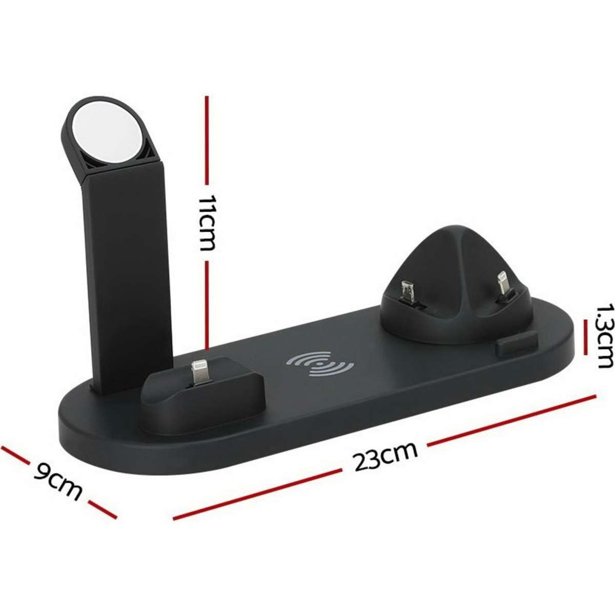 Devanti 4 in 1 Wireless Charger Multifunction Station for Phone Airpod