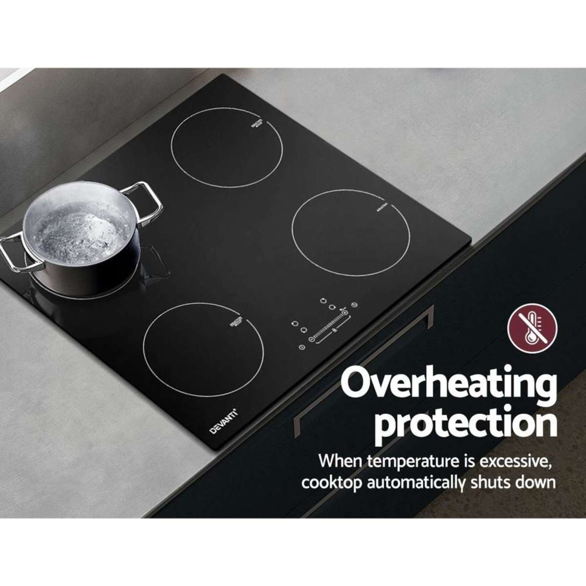 Devanti Induction Cooktop 60cm Electric Cooker Woolworths