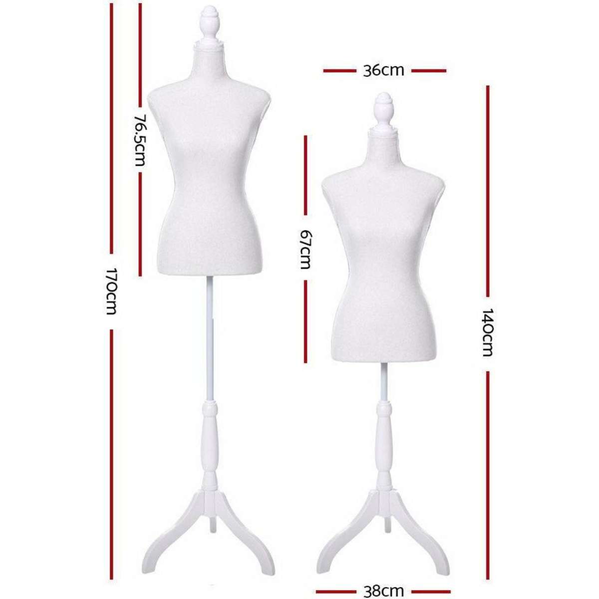 Embellir Female Mannequin Dummy Model Dressmaker Clothes Display Torso