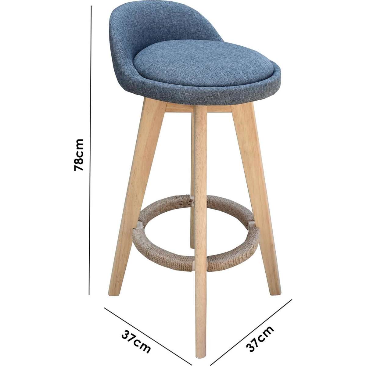 Milano Decor Phoenix Barstool chair Bar Stool || One Pack ||Grey ...