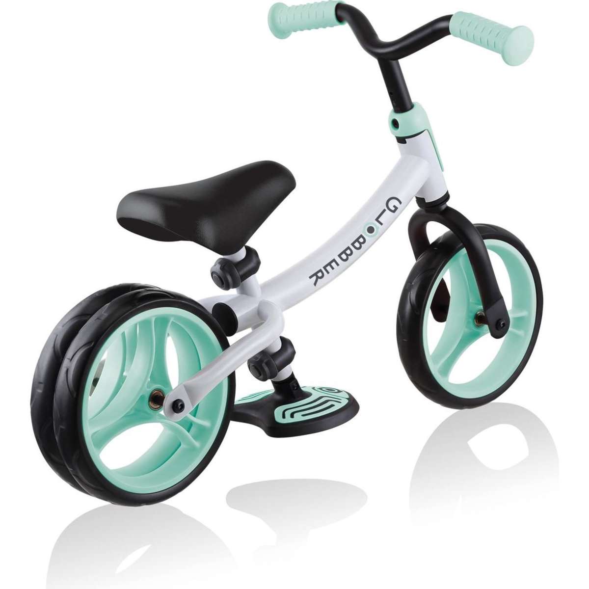 Globber GO BIKE DUO Balance Bike White & Mint Woolworths