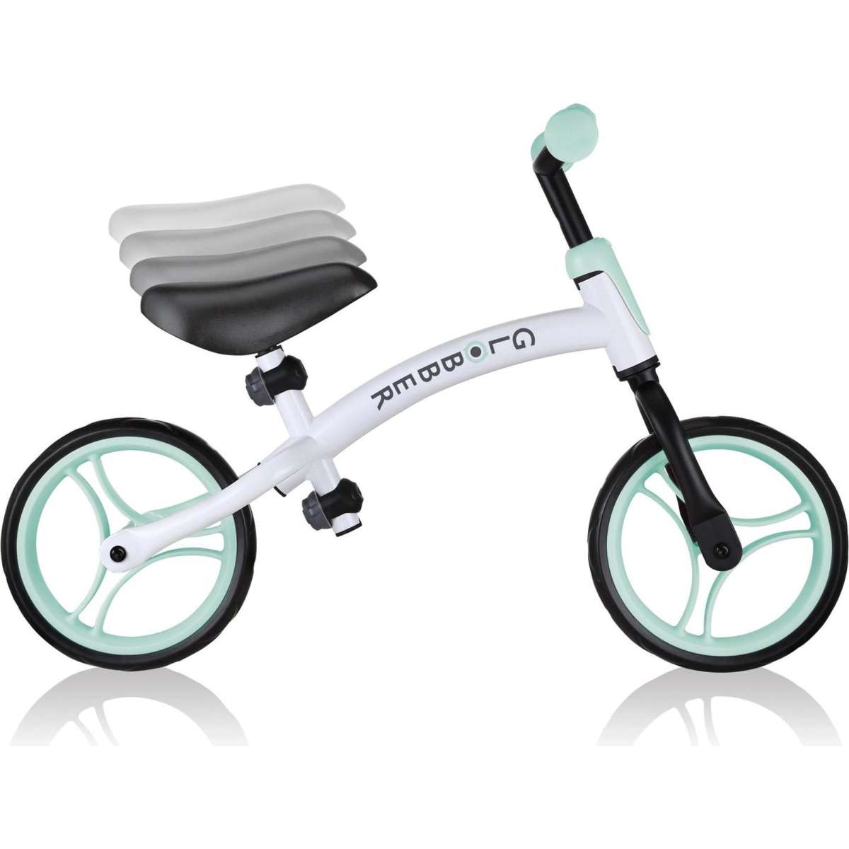 Globber GO BIKE DUO Balance Bike White & Mint Woolworths