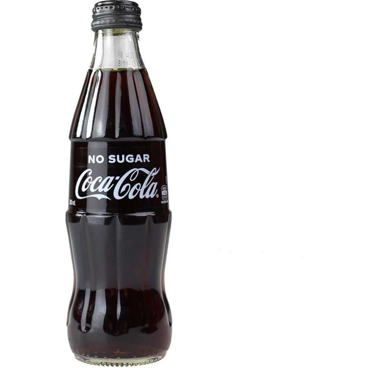 Coca Cola 330Ml Coke No Sugar Glass Screw Bottle 24Pk Woolworths
