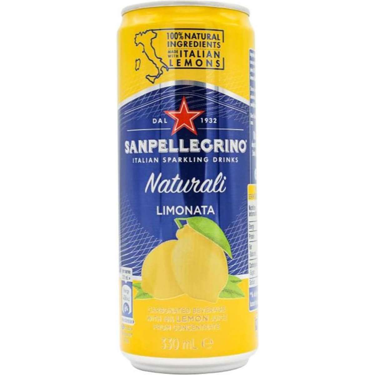 San Pellegrino 330Ml Limonata Cans 24Pk | Woolworths