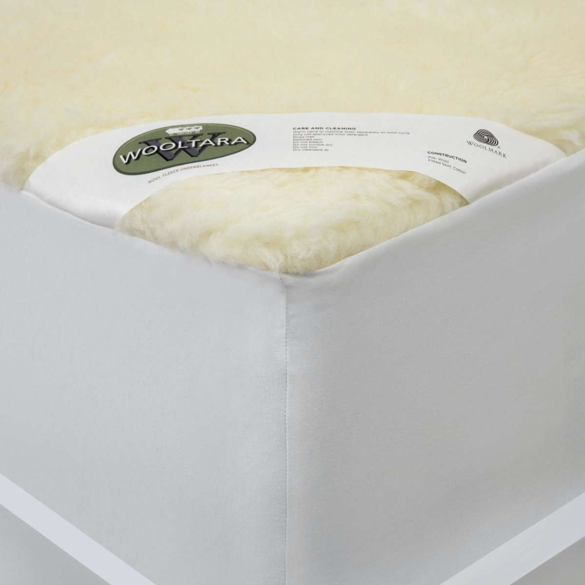 Wooltara Classic 350GSM Washable Wool Fleece Underblanket Queen Bed