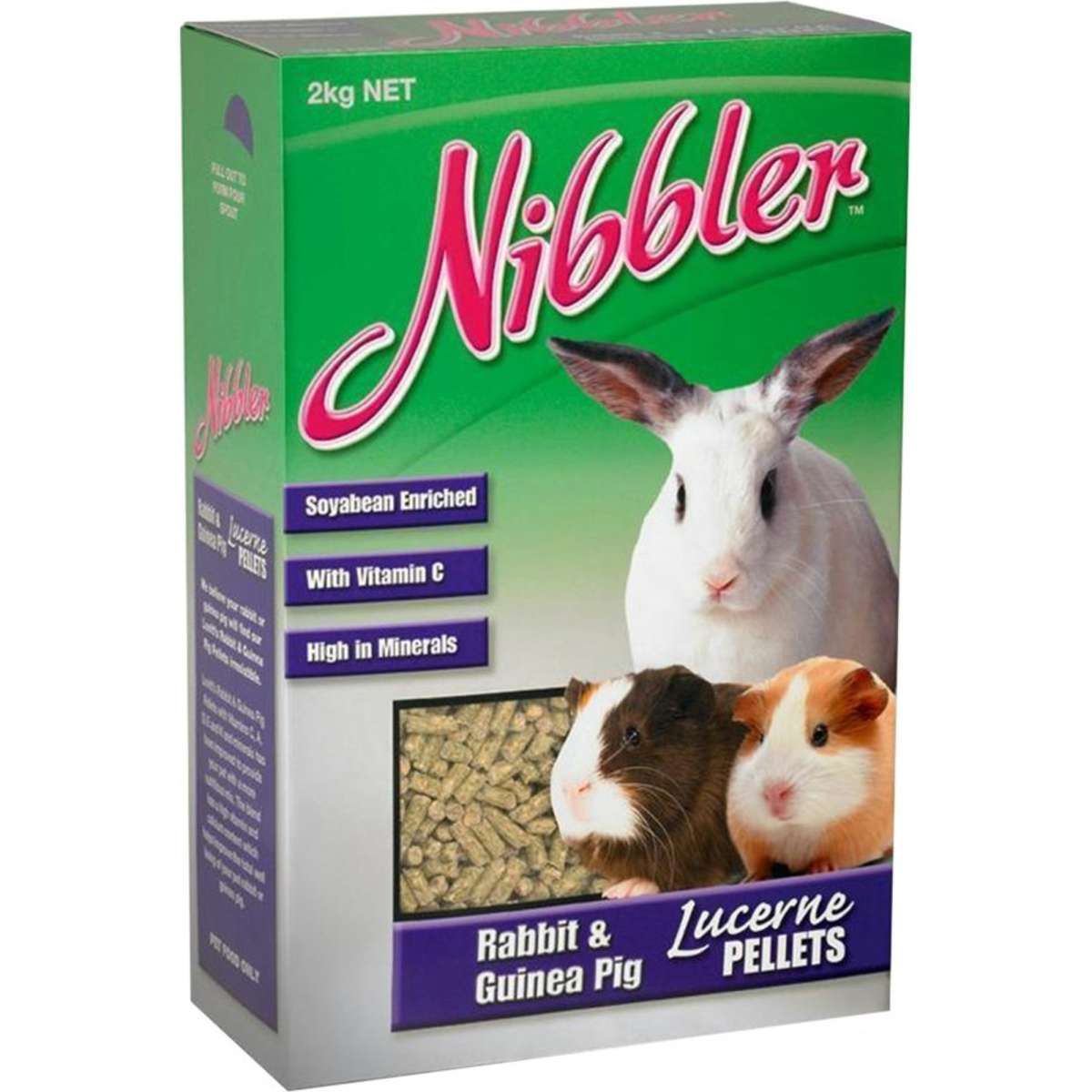 Nibbler Rabbit Guinea Pig Lucerne Pellets 2kg 1EA Woolworths