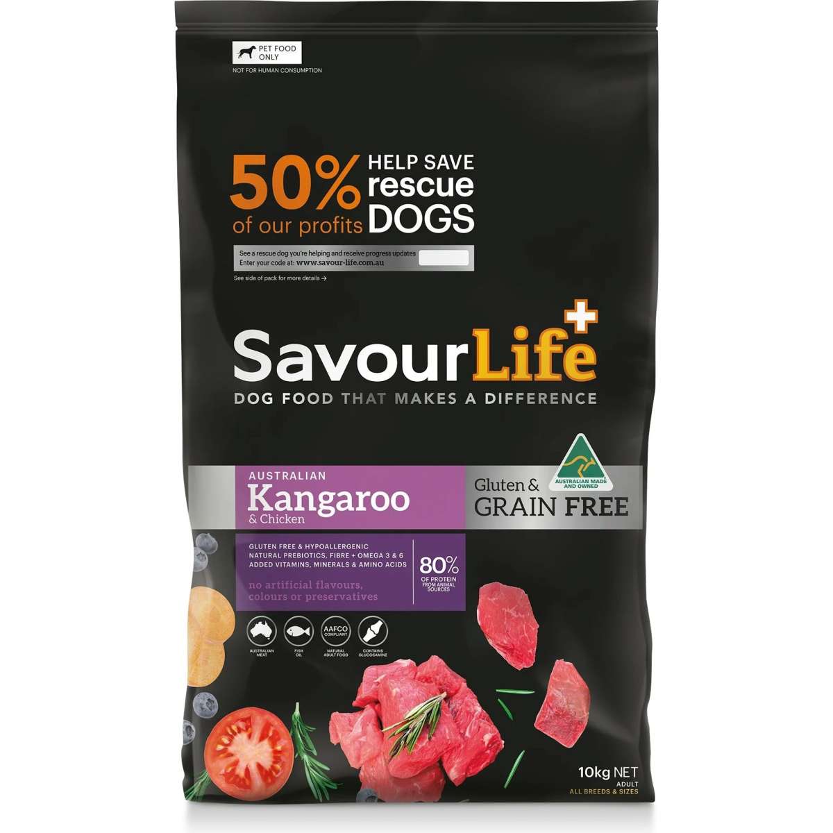 SavourLife Grain Free Dry Dog Food Kangaroo And Chicken 10kg | Woolworths