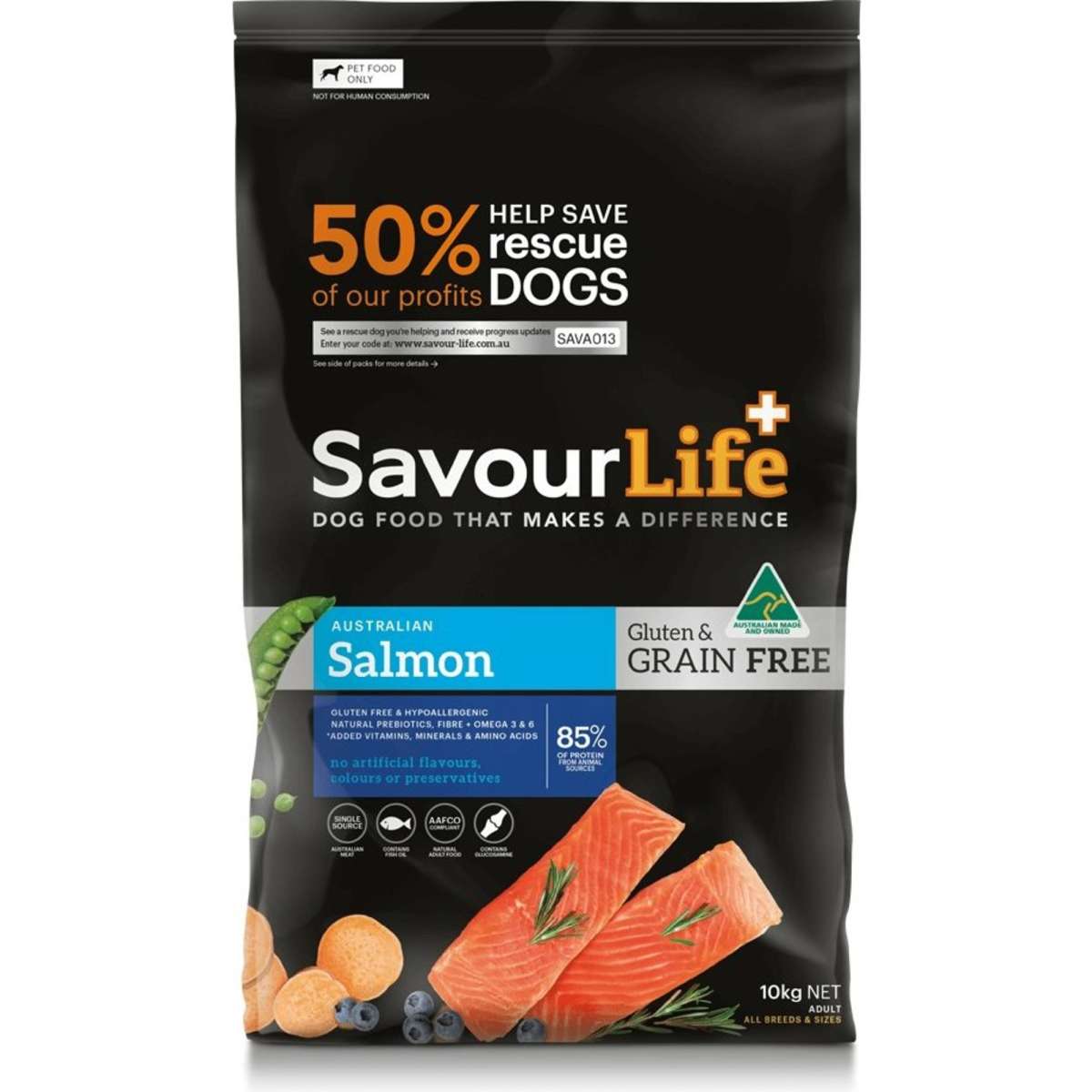 SavourLife Grain Free Dry Dog Food Salmon 10kg 1EACH Woolworths