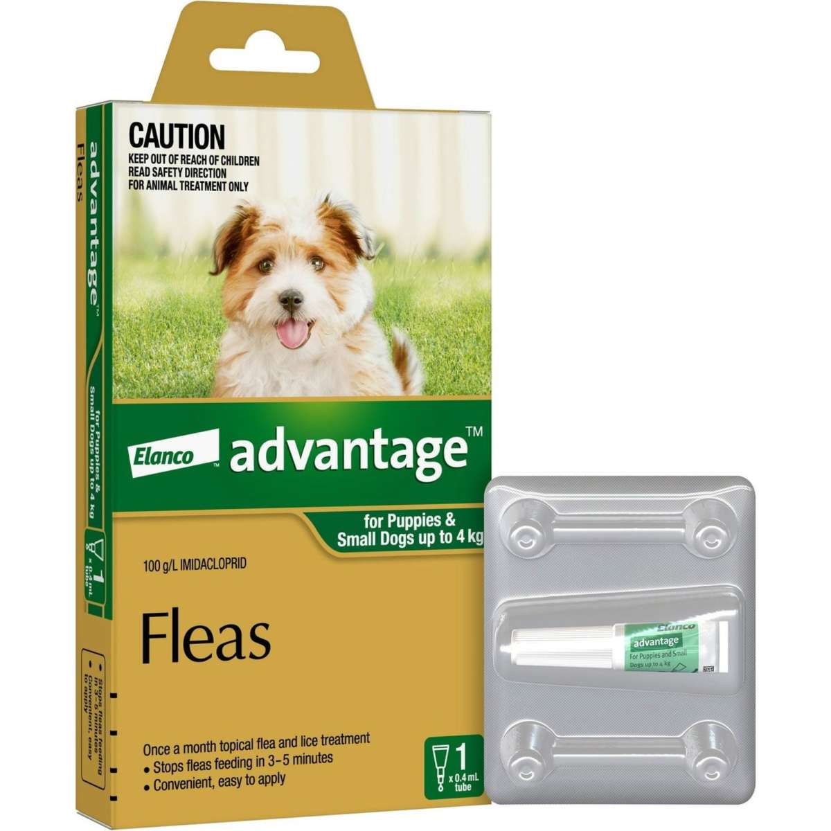 Advantage Flea Treatment For Dogs 0 4kg Green 1 Pack 1EA Woolworths