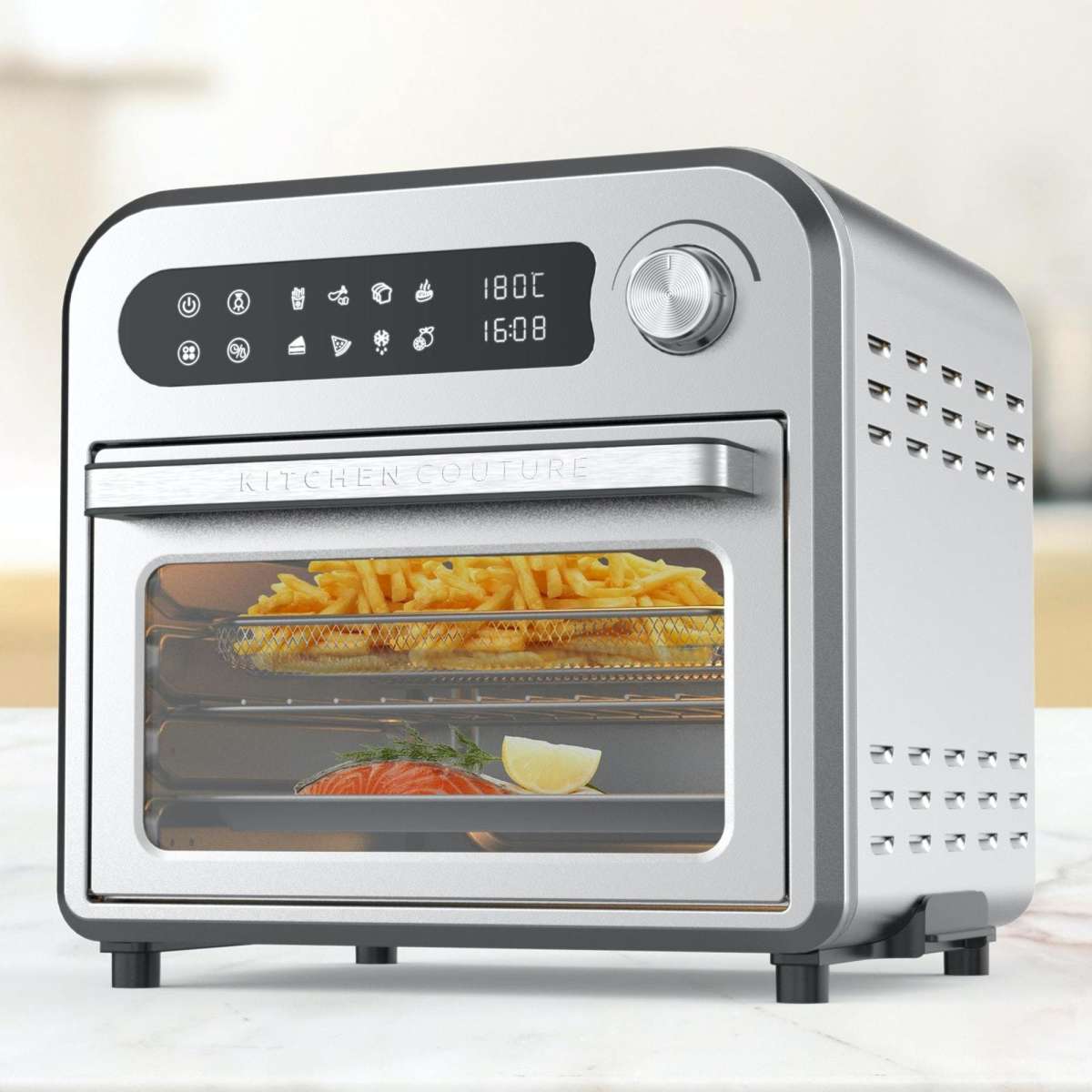 Kitchen Couture Stainless Steel Air Fryer Oven 10 Litre Silver Woolworths