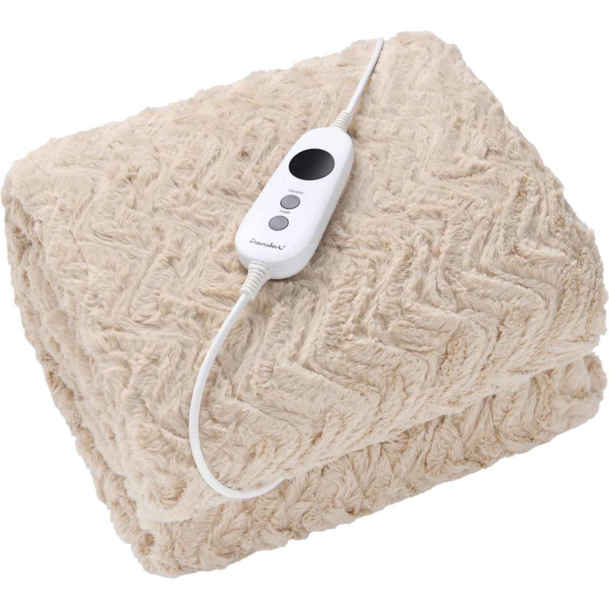 Dreamaker Luxury Faux Fur Heated Throw 200x180cm Natural | Woolworths