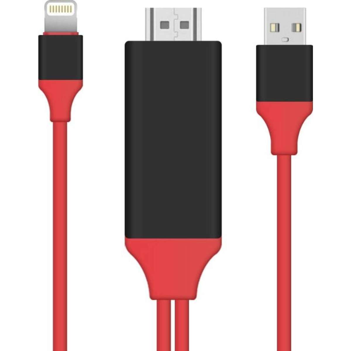 TODO Lightning Pin To Hdmi 1080P Adapter Cable Iphone Ipad Audio Video