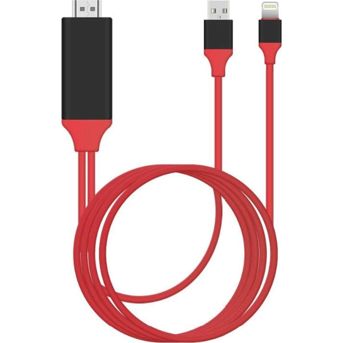 TODO Lightning Pin To Hdmi 1080P Adapter Cable Iphone Ipad Audio Video