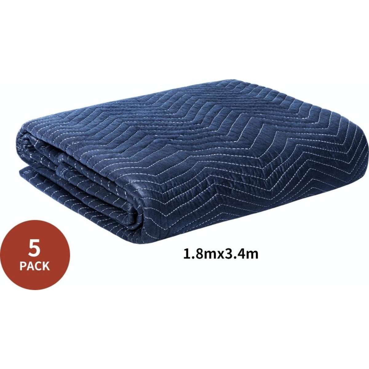Traderight Moving Blanket Furniture Protection Quilted Removalist 1.8MX3.4M 5PCS Woolworths