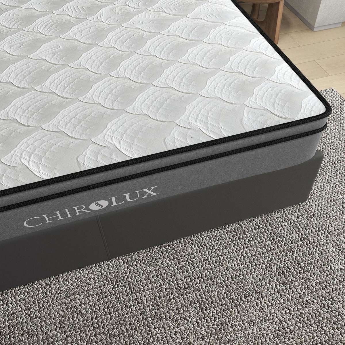 Chiro Lux Cooling Latex Foam Pocket Spring Mattress 5 Zone Medium