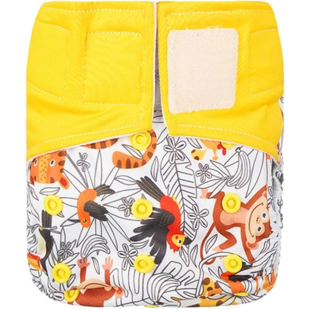Lulu & Finn Jungle Animal Hook And Loop Reusable Cloth Nappy Woolworths