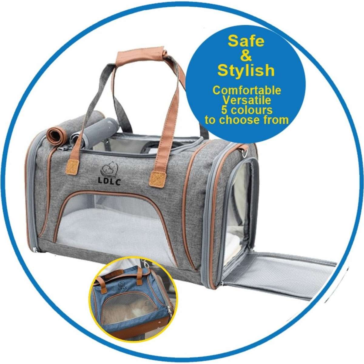 LDLC Foldable Luxury Airplane Approved Pet Carrier Light Pink Woolworths