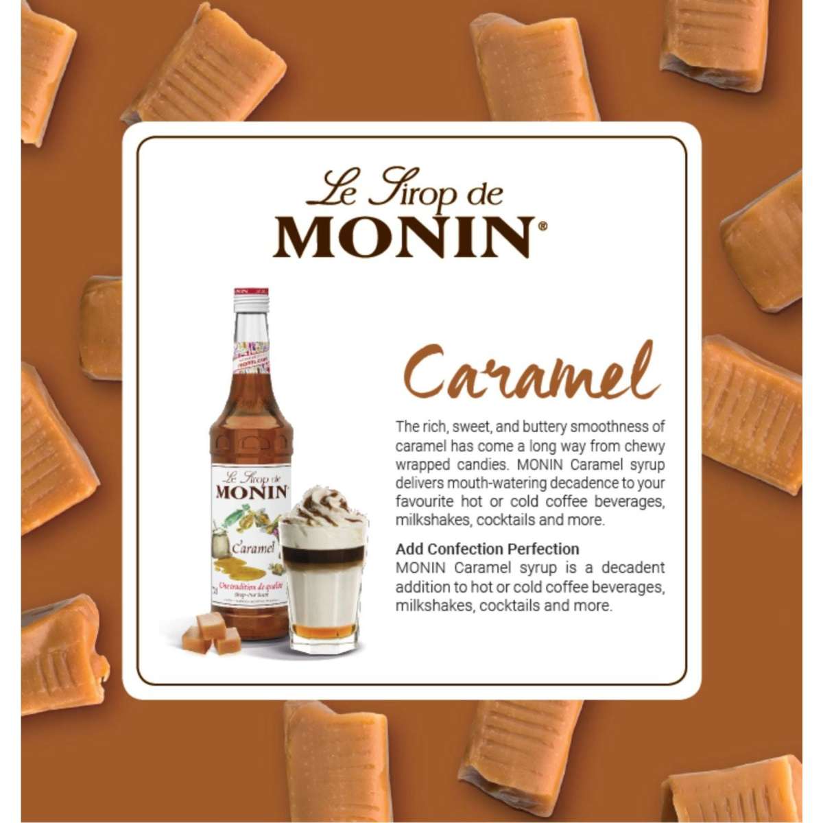 Monin Caramel Syrup 700ml (Box Of 6) | Woolworths