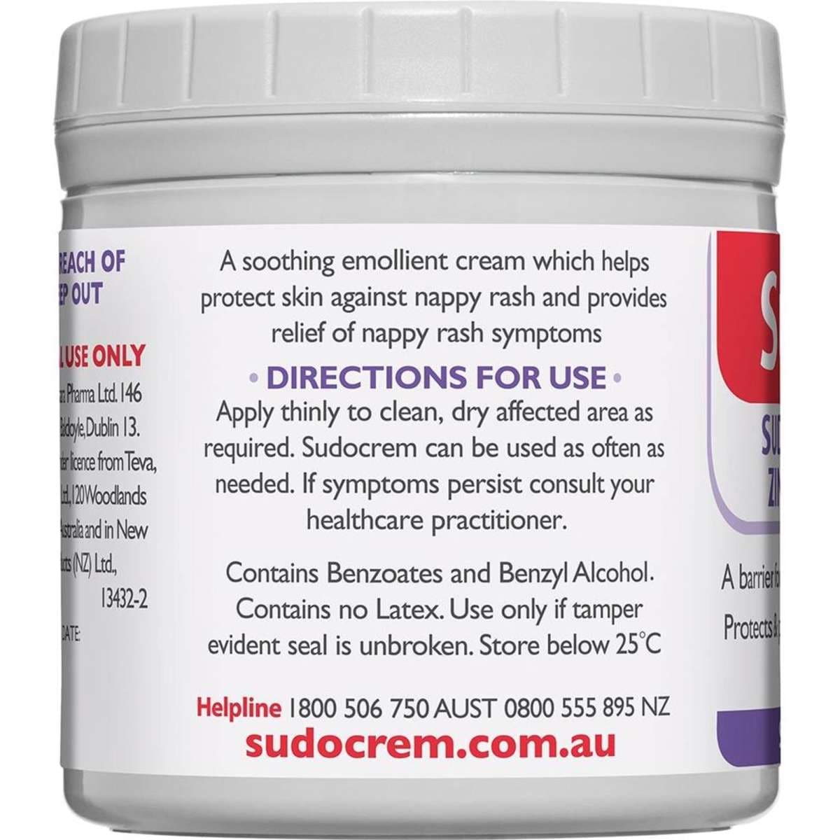 Sudocrem Healing Nappy Rash Soothing Cream 250g Woolworths