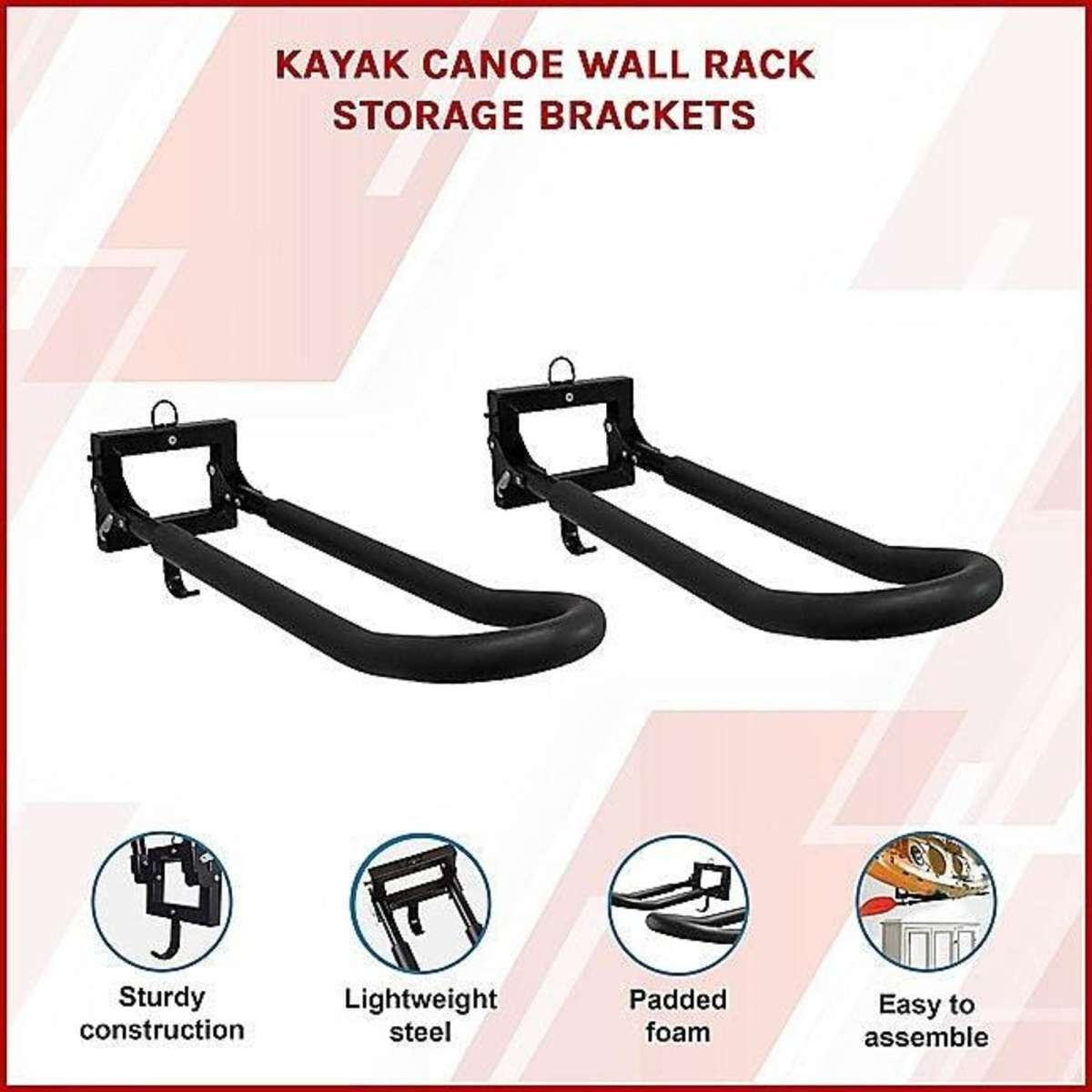 Bariloche Kayak Canoe Wall Rack Storage Brackets Woolworths