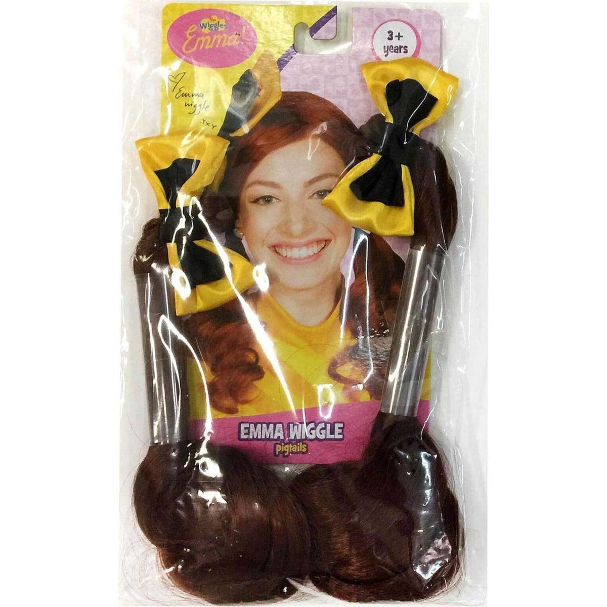 Rubies Emma Wiggle Hair Pigtails With Bows Kids/Girls One Size | Woolworths