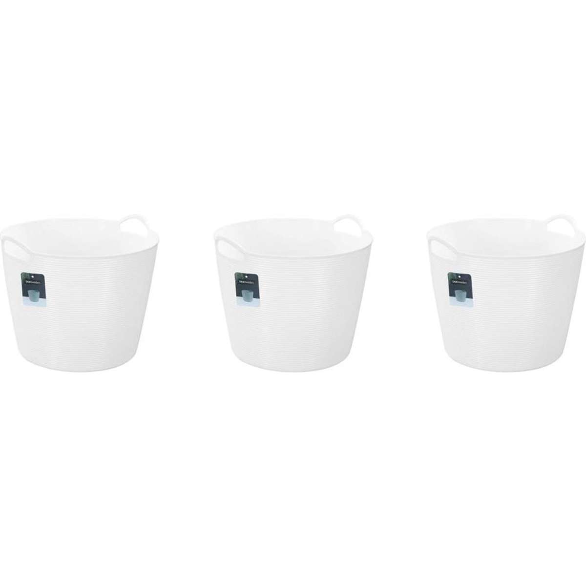 Boxsweden Decor Flexi Round Tub Storage Basket Assorted 3PK 17L/33.5cm